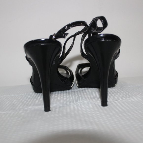 🖤 Fioni Black White Patent Stiletto Heels Size 7 - Picture 6 of 11